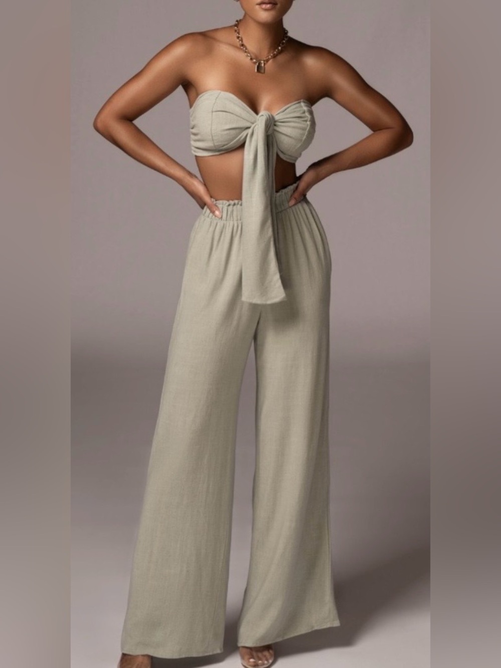 Jluxlabel Sage More Love Linen Set